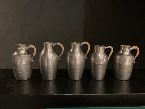 酒器「錫徳利」の補修〜取手に籐を巻く