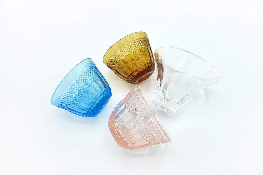 ガラス猪口「庄内craft」(茶)