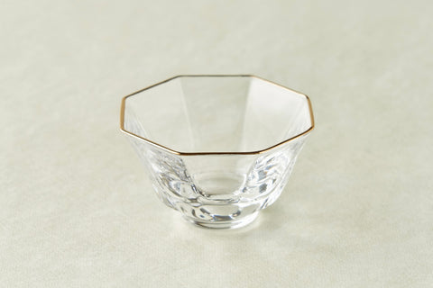 日本酒ガラス酒器|金縁お猪口