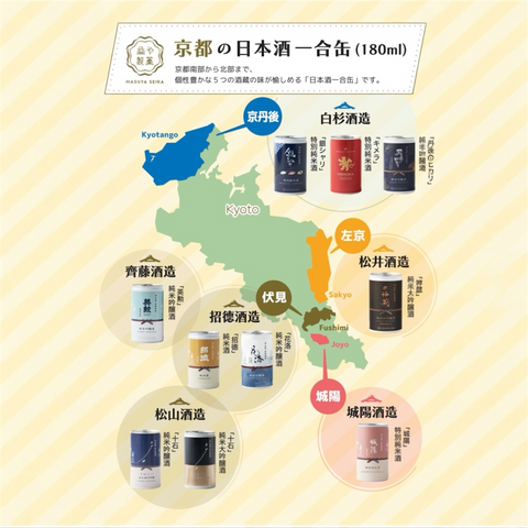 京都の酒蔵の日本酒をセレクト